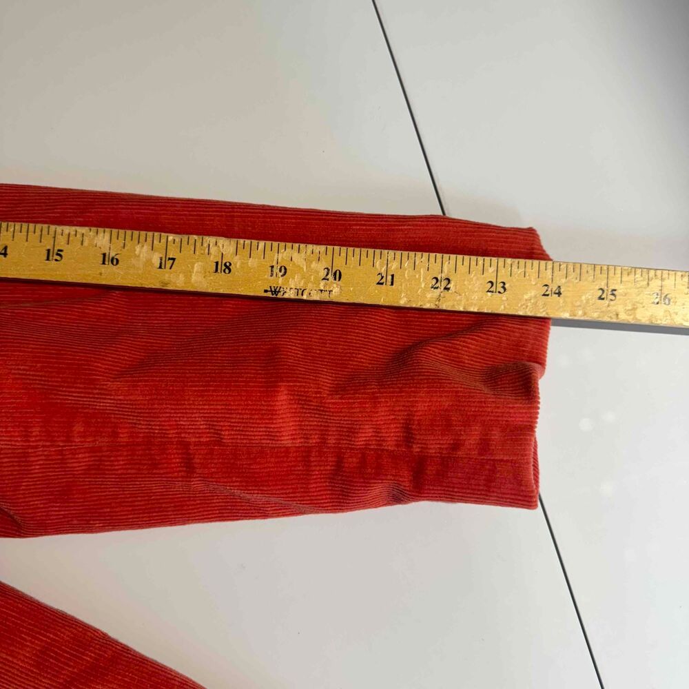 L.L. Bean Orange Corduroy Blazer Vintage 90s 3 Button Notched Lapel Pockets Lg - Picture 14 of 14